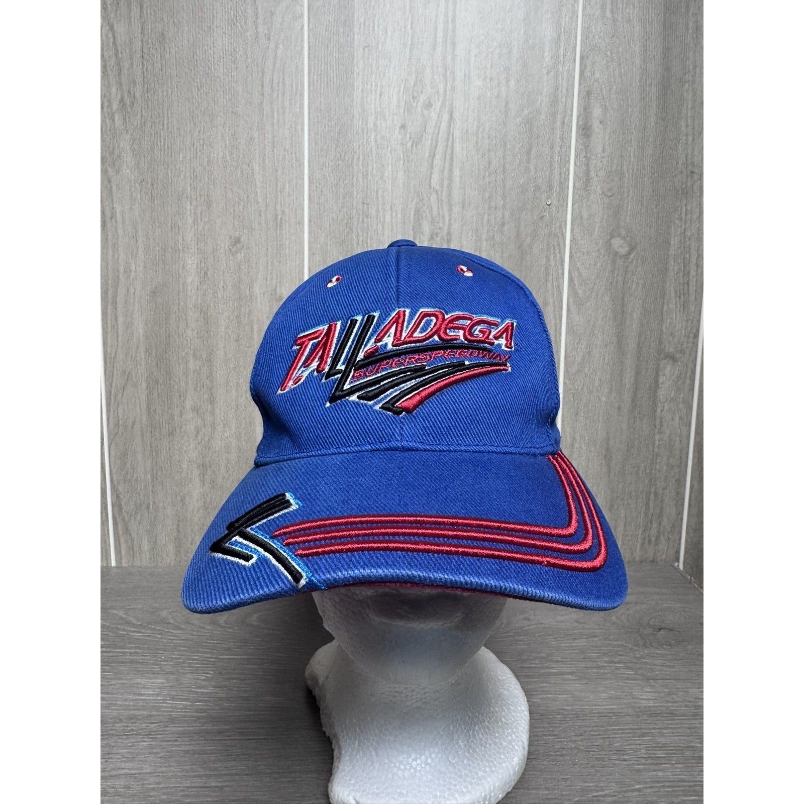 Vintage American Needle Talladega Superspeedway Nascar Racing Blue Hat Cap